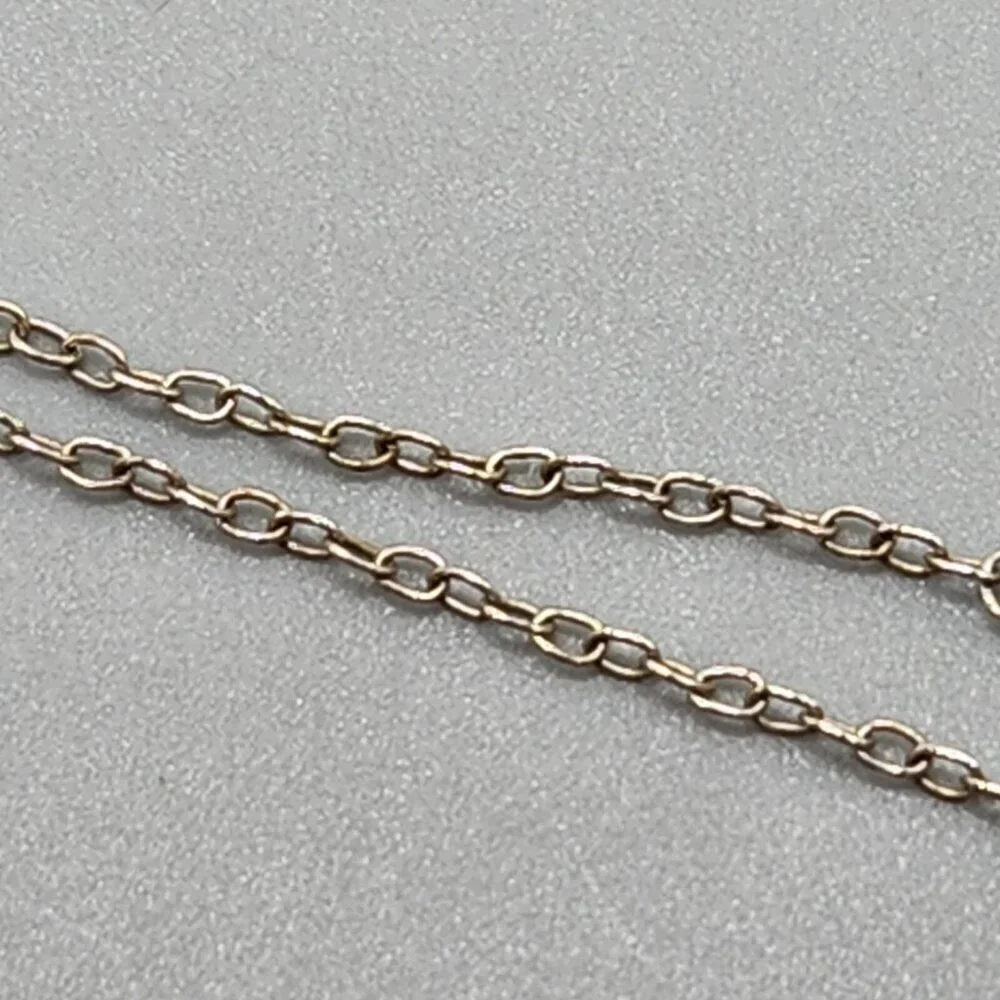 Sterling Silver Teardrop Pendant Necklace w CZ accent 925 DL Italy Link Chain - Picture 6 of 9